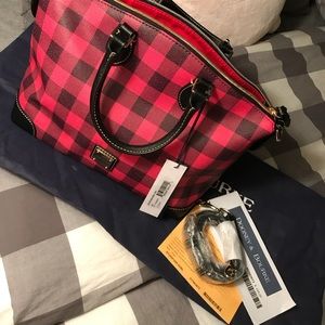 Red Tucker Collection Buffalo Plaid Satchel